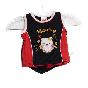 Cute L.T. Size 2 Hello Candy Baby Tank Top & Skirt Set